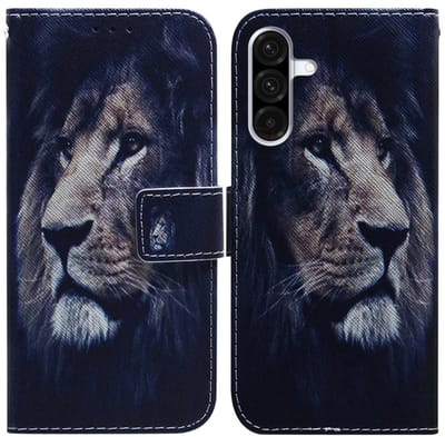 BoekCover Hoes Etui geschikt voor Samsung Galaxy A57 - Leeuw