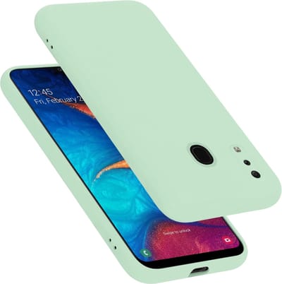 Cadorabo Hoesje geschikt voor Samsung Galaxy A20 / A30 / M10s in LIQUID LICHT GROEN - Beschermhoes gemaakt van flexibel TPU silicone Case Cover