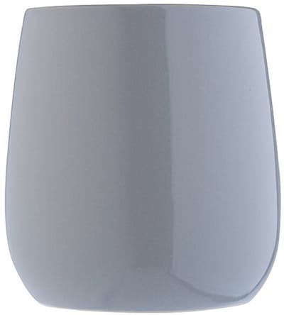 KADAX Keramische tandenborstelbeker, badkamerbeker, tandenborstelhouder, 9,5 x 9,5 x 10 cm, badkamerbeker voor badkamer, tandenborstel, tandpasta, opslag, beker, drinkbeker (grijs)