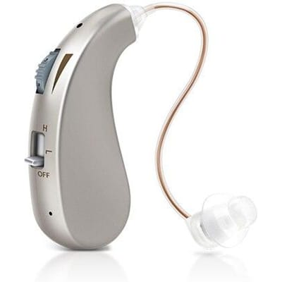 Britzgo hoortoestel, oplaadbare mini-geluidsversterker voor ouderen, intelligent 2 stuks oorhoortoestel voor gehoorverlieshulpmiddelen 1pcs white