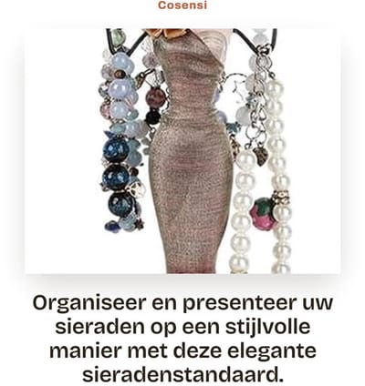 Dailygoods- Sieradenstandaard - Hoogwaardige Hars/Metaal - 8 Haken voor Kettingen/Armbanden - Ringen/Earrings - Decoratie - Elegant Ontwerp - Sieradenhouder