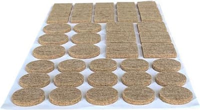 FSW-Products - Premium Zelfklevende Viltjes - 42 Stuks - Meubelvilt - Vloerbeschermers - Antikras Vilt - Stoelviltjes - Plakvilt voor Ronde en Vierkante Stoelpoten - Bruin