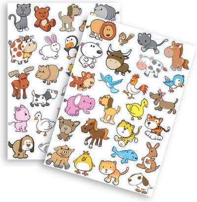 Stickers - Funny Animals Cartoonstyle - Scrapbook Hobby DIY Stickervel - 1/1.5-5cm - 50 Stuks
