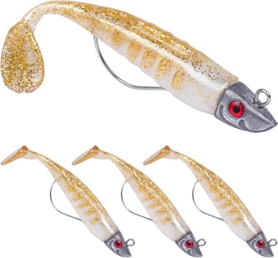 Spinning Visaas, Rubber Vissen, Zachte Aas met Loodkop, Aas voor Zeebaars, Snoek en Forel, Vissen in Zout- en Zoetwater