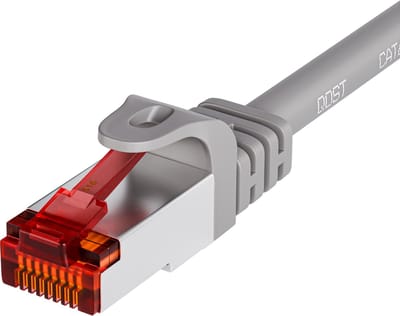 Qost - CAT6 internetkabel - 100% koper / SFTP - 10 Gbps / 250 MHz - RJ45 Connectoren - Patchkabel / Netwerkkabel - 0.25 meter - Grijs