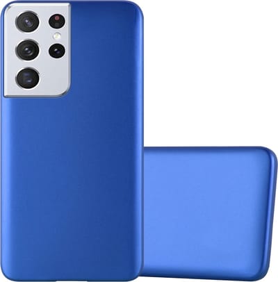 Cadorabo Hoesje geschikt voor Samsung Galaxy S22 ULTRA in METAAL BLAUW - Beschermhoes gemaakt van flexibel TPU silicone Case Cover