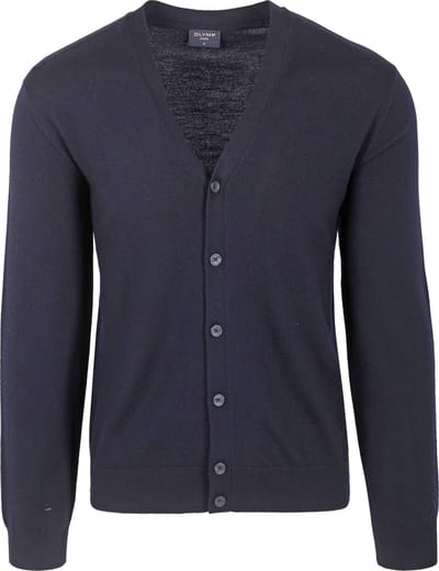Olymp Vest Wol Donkerblauw (navy) - Maat XL - Heren