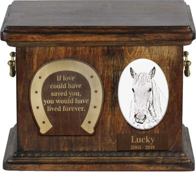 Camargue Paard - Persoonlijke Urn met Foto voor Dierenas van Art-Dog