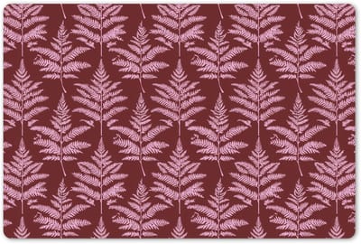 Placemats 45x30 cm - Placemat kunststof - 1 stuk - Blad - Patroon - Paars - Borden onderleggers - Decoratie voor op tafel - Keuken tafeldecoratie accessoires - Vinyl onderlegger - Tafelversiering