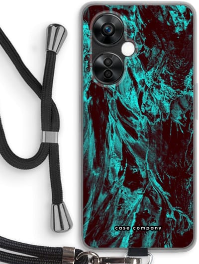 Case Company® - Hoesje met koord geschikt voor OnePlus Nord CE 3 Lite hoesje met Koord - Ice Age - Telefoonhoesje met Zwart Koord - Bescherming aan alle Kanten en Over de Schermrand