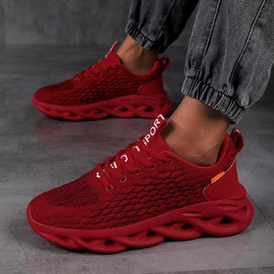 MAEDEF Hoge Kwaliteit Zomer Vetersluiting Lichtgewicht Herenschoenen Ademende Mesh Sneakers Comfortabele Trendy Veelzijdige Schoenen Heren 39 black