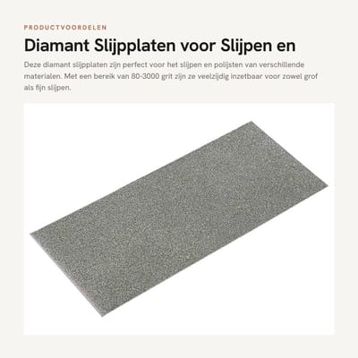 Dailygoods- Slijpplaat Dun - Slijpsteen voor Messen - Diamant Slijpplaat - Polijsten - 80-3000 Korrels - Duurzaam Materiaal