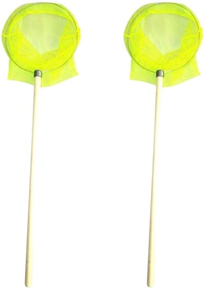 Gebro Visnet/schepnet - 2x - neon geel - 58 x 20 cm