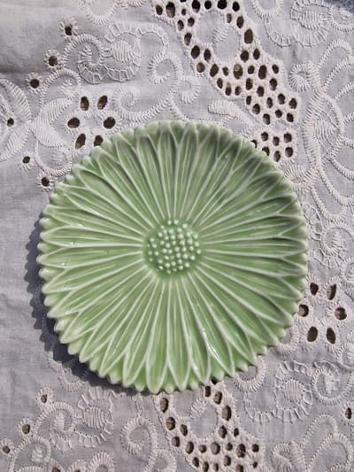 Bordje Daisy - Groen - Bloom - Madeliefje - Bloemenbordje - Bloemen Schaaltje - Sieraden Schaaltje - Petit Four Bordje - Theezakjes Schaaltje - Green - Flower