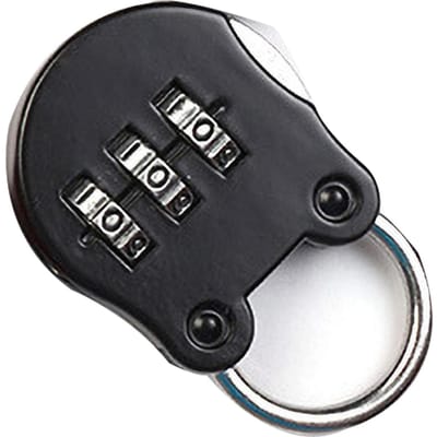 Cijfercombinatie Schijfhangslot Cartoon Mini Buiten Herstelbaar Hangslot voor Gymlocker Bagage Zwart zwart