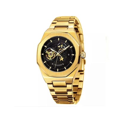 Tourbillon Skeleton Horloge Goudkleurig | Waterafstotend | Cadeau Giftbox | Goudkleurig | Automatic Horloges | Automatisch Watchwinder | Skeleton Horloges Unisex Skeleton Herenhorloge Jongens Heren