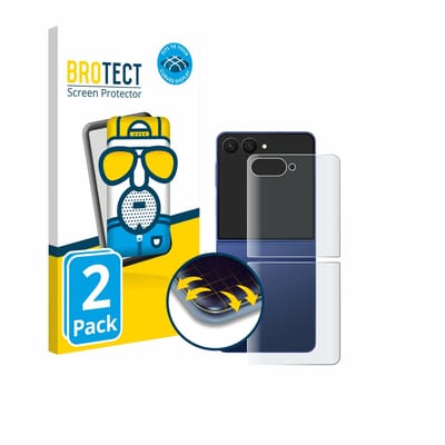 BROTECT - Screenprotector voor Samsung Galaxy Z Flip 7 (Achterkant) - Folie Beschermfolie matte volledig dekking 2 Stuks