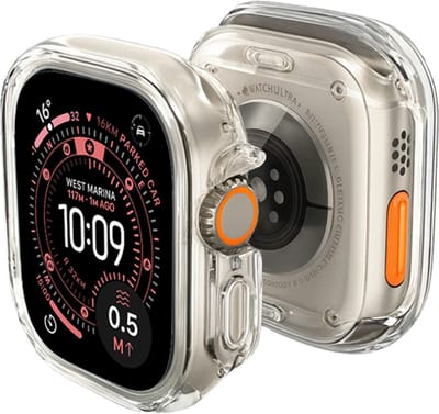 Hoesje - Geschikt voor Apple Watch Ultra 3 (49 mm) - Extra Sterk - Siliconen Case Cover - Smartwatch Full Bumper Hoes - Transparant