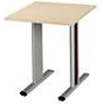 Schäfer Shop  Select Planova vergadertafel, vierkant, 800 x 800 mm, ahorndecor, accentlijsten bordeaux-violet