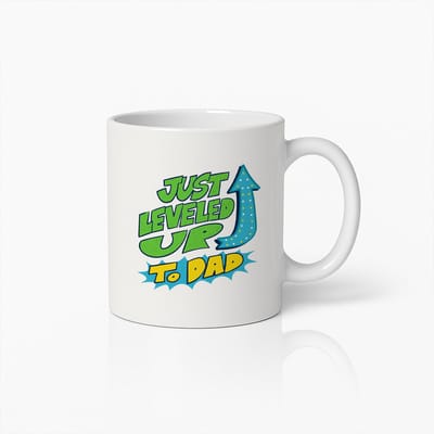 Net Opgeleveld tot Papa Mok 330ml – Grappige Gamer Thema Koffiebeker – Perfect Cadeau voor Aanstaande Vaders en Geboorteaankondigingen