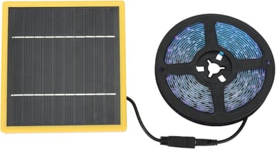 JGS Premium - Zonnelamp voor broeikas - Waterdicht - Volledig spectrum - Milieuvriendelijk - Zonnepaneel - 5M - 5V - 5W