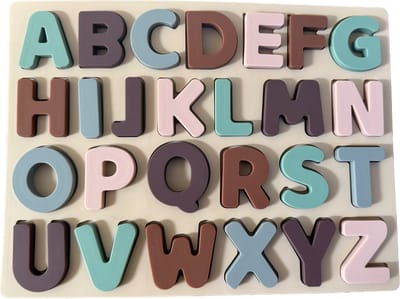 Bloemetje & Bear ®Siliconen Alfabet Speelgoed voor peuters en kleuters – Alfabet Puzzel – Letters Leren Spel – Montessori Educatief Speelgoed – BPA Vrij, Veilig & Wasbaar – Cadeau voor Jongens en Meisjes