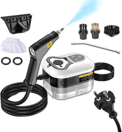 Draagbare Stoomreiniger - Hoge Temperatuur Reiniger - Hygiënisch Huis - 6 standen instelbaar - 2500W Vermogen - Wit
