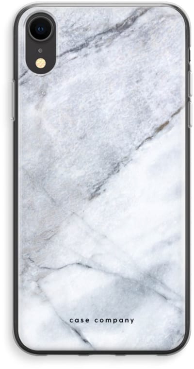 Case Company® - Hoesje geschikt voor iPhone XR hoesje - Witte marmer - Soft Cover Telefoonhoesje - Bescherming aan alle Kanten en Schermrand