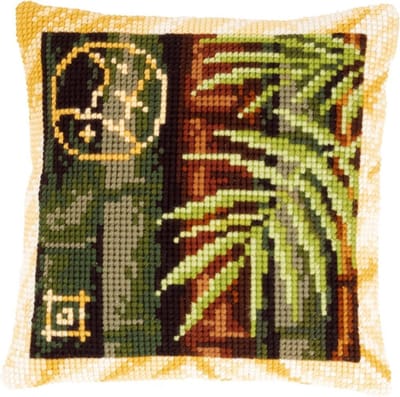 Vervaco - Kruissteekkussen kit - Feng Shui bamboo 2 - PN-0148437 - Borduren - Borduurpakket - Borduurpakket volwassenen - Borduurpakket kind