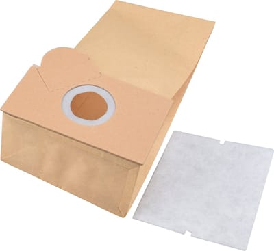 Geschikt voor FAKIR. 10 stuks. Stofzuigerzakken voor RS 05, RS 17, Papier + motorfilter. COVAKO Merk