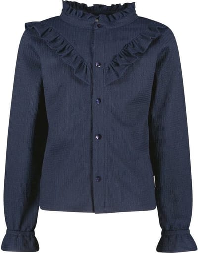 B.Nosy Meisjes blouse - Beau - Navy blauw