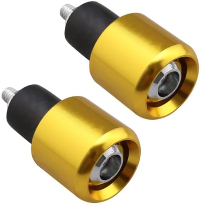 Dailygoods- Stuur Eindplug Aluminium - 2 Stuks - Goud - Antiroest - Schokabsorberend - M6 Schroefdraad - 56 x 28 mm - Bar End