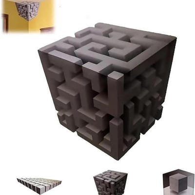 3D Onmogelijke Hoeken Muurkunst Die de Werkelijkheid Hervormt Illusionaire Optische Illusie Muurkunst Sticker Abstracte Woondecoratie