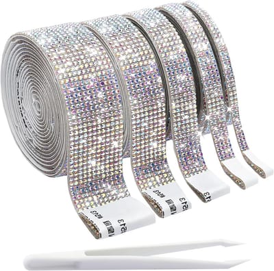Rhinestone Stickers voor Decoratie: Diamant Tape voor Spiegel, Kleding, Schoenen en Badkamer Accessoires, Creatieve Versieringen voor Keuken en Make-up