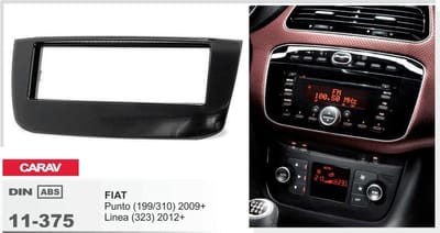 1-DIN FIAT Punto (199/310) 2009+; Linea (323) 2012+ afdeklijst / installatiekit Audiovolt 11-375