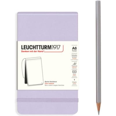Leuchtturm1917 reporter notepad, hardcover, pocket (a6), blanco, lila