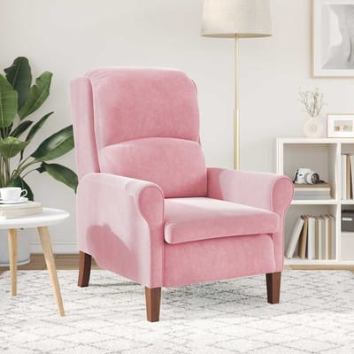 vidaXL - Fauteuil - Roze - Fluweel
