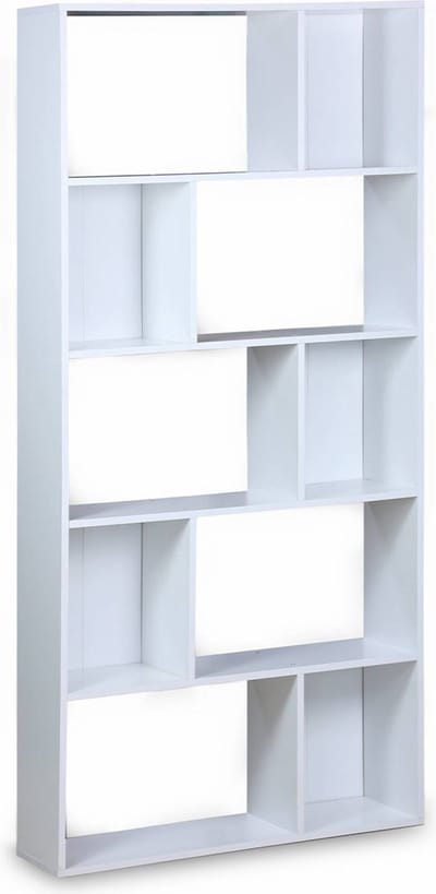 sweeek - Boekenkast met 10 vakken, half open vakkenkast - pieter