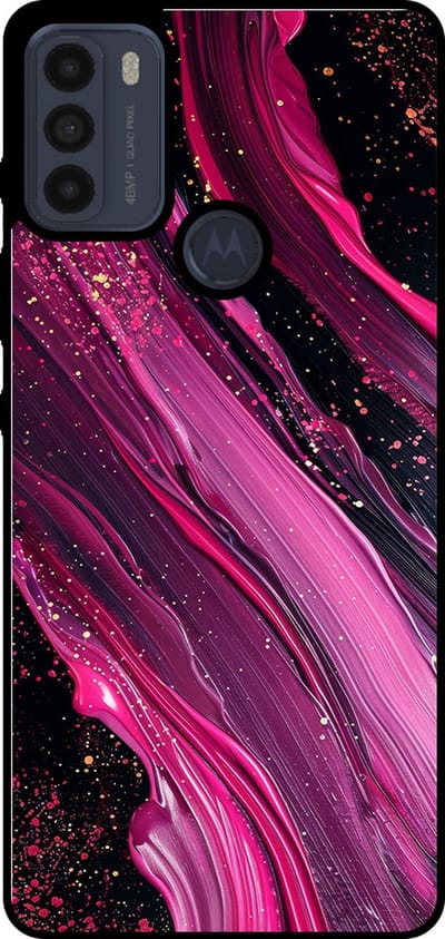 Smartphonica Telefoonhoesje Geschikt voor Motorola Moto G50 met marmer opdruk - TPU backcover case marble design - Paars Roze geschikt voor Motorola Moto G50