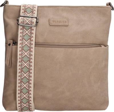 Beagles Malaga Crossbody Schoudertas met Trendy Schouderband - Lichttaupe