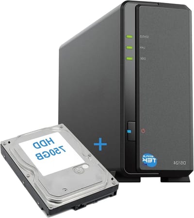 Netwerkopslagapparaat - NAS apparaat - Bestanden Opslaan - Quad-core processor - 750GB - Zwart