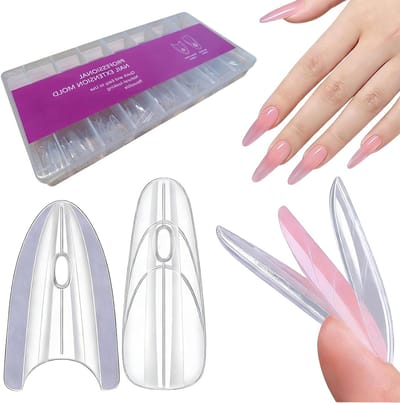 Transparante Nagelvormen voor DIY Nagelverlenging, 240 Stuks in 15 Maten, Geschikt voor Builder Gel en Amandelvormige Nagels