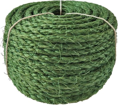 Krabpaal Touw - Hennep Touw - Katten Krabben - Duurzaam Materiaal - 6mm x 50m - Groen