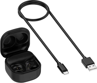 Oplader Case Vervanging voor Galaxy Buds FE SM-R400 - Hoofdtelefoon Oplaad Dock - Cradle in Zwart - Geen Earbuds