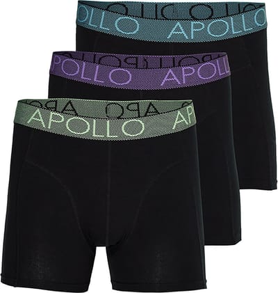 Apollo Boxershorts Heren Multi Black 3-pack-L