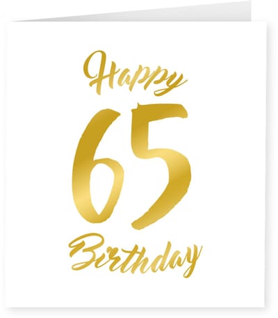 Gold white cards - 65 years
