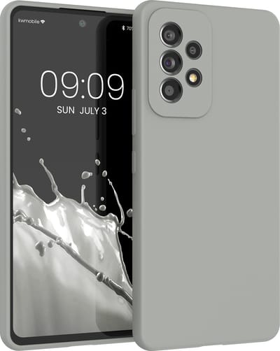 kwmobile telefoonhoesje geschikt voor Samsung Galaxy A53 5G - Hoesje met siliconen coating - Smartphone case in grijs