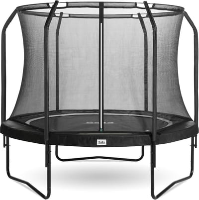 Trampoline met Veiligheidsnet - Springkussen Rond - Buiten Spelen - Extra Conische Veren - ⌀ 183 cm - Zwart