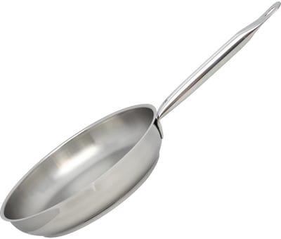 Koekenpan 24 cm van 18/10 roestvrij staal zonder coating van 1,7 liter Elo Profi Therm