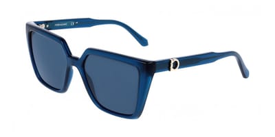 Ferragamo SF2058SE Transparent blue 54/17/140 WOMAN Zonnebrillen